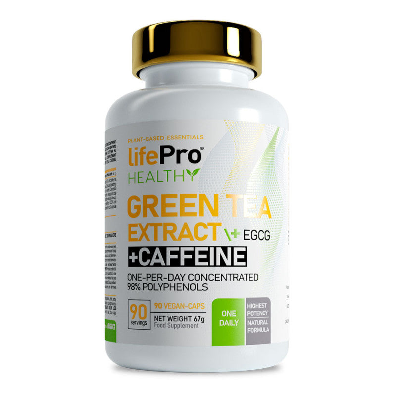 LIFE PRO GREEN TEA +EGCG + CAFFEINE 90 VEGANCAPS 98% POLYPHENOLS